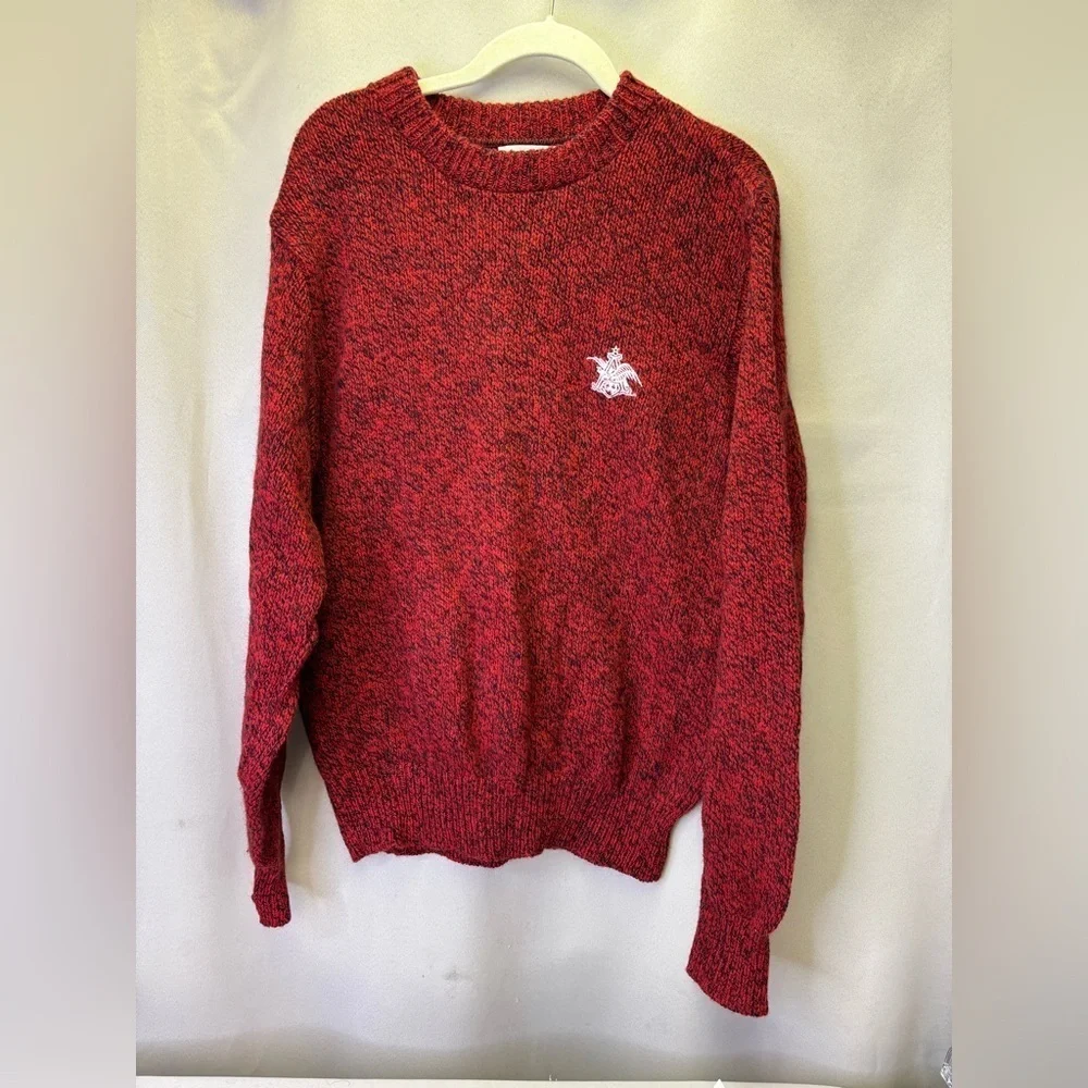 Anheuser Busch Vintage Signet Logo Men’s Sweater Made in the USA Size Large 60’s